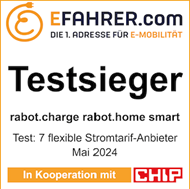 RABOT Charge als Testsieger von EFAHRER.com